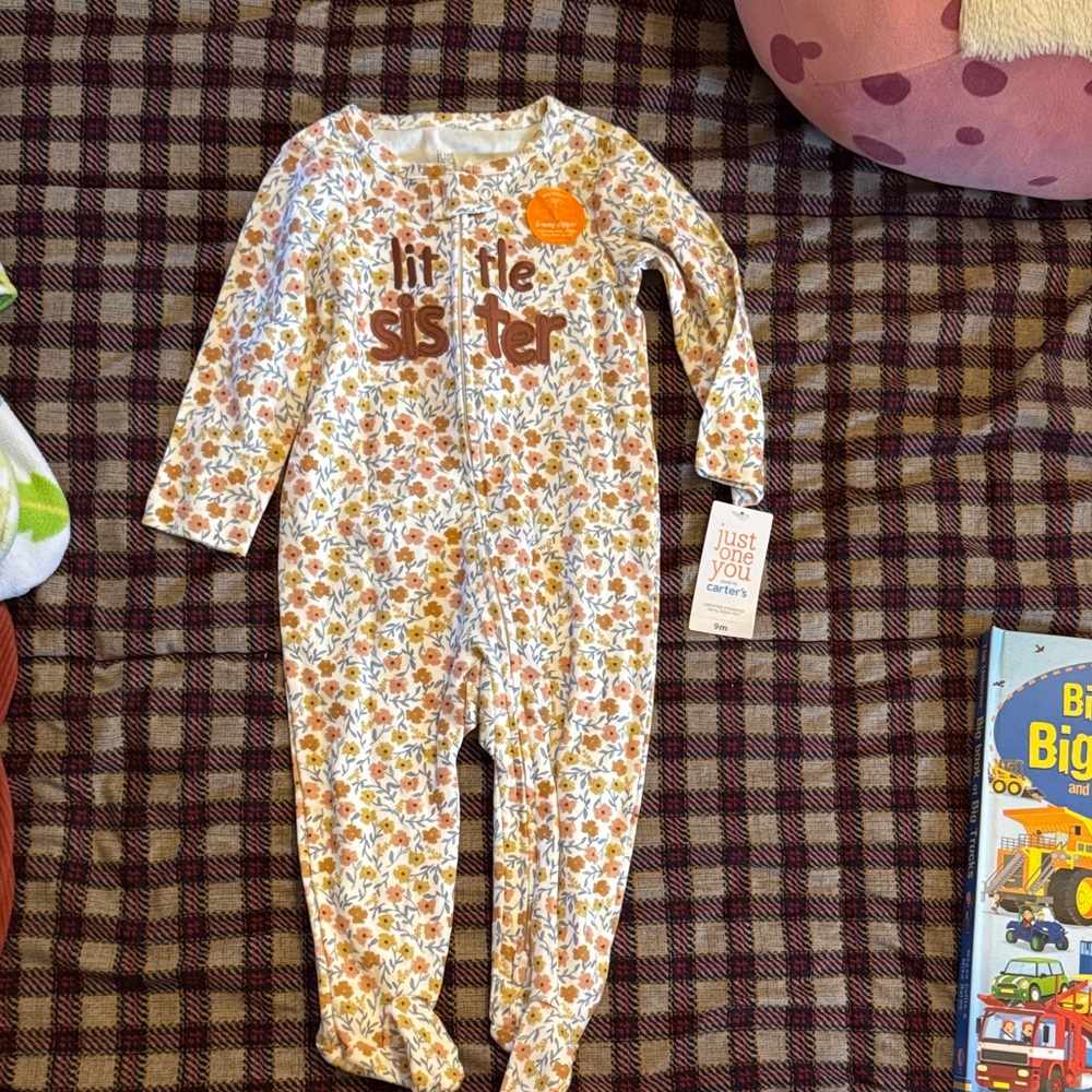 Carter's Floral Little Sister Footie